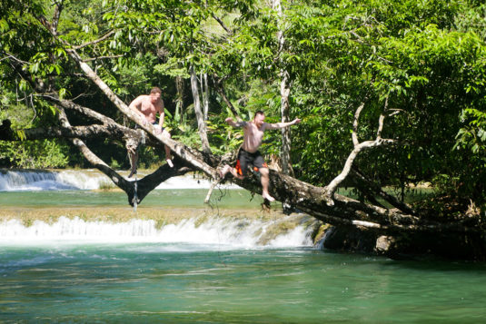 swimming-in-the-waterfalls